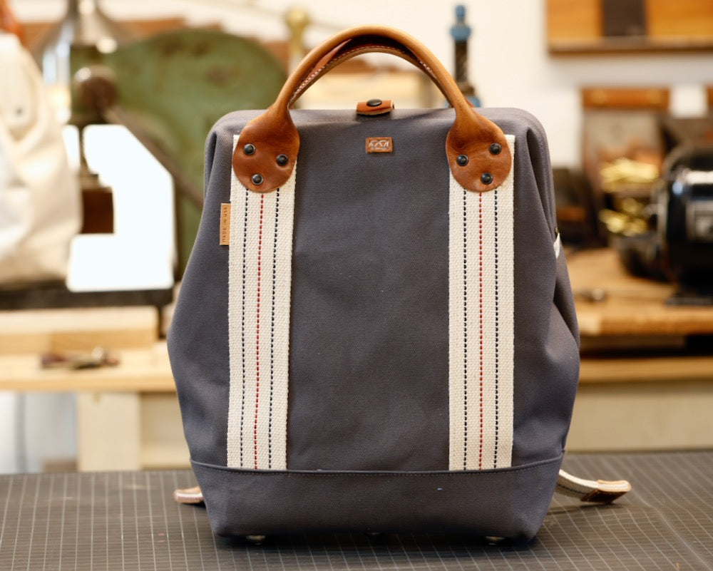 Tool Bag Backpack - Canvas & Leather Backpack Made in Norfolk, VA – Werther  Leather Goods